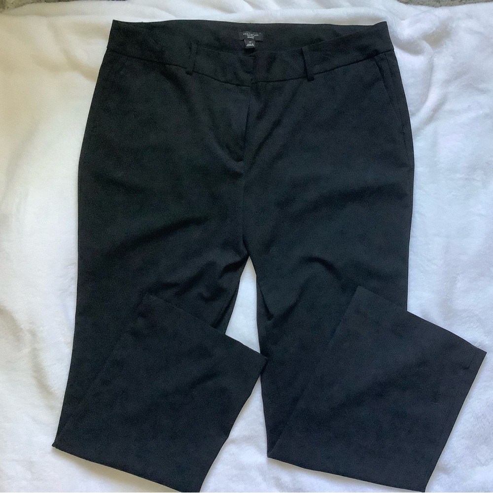 Ann Taylor Classic Black 14P Straight Leg Trousers